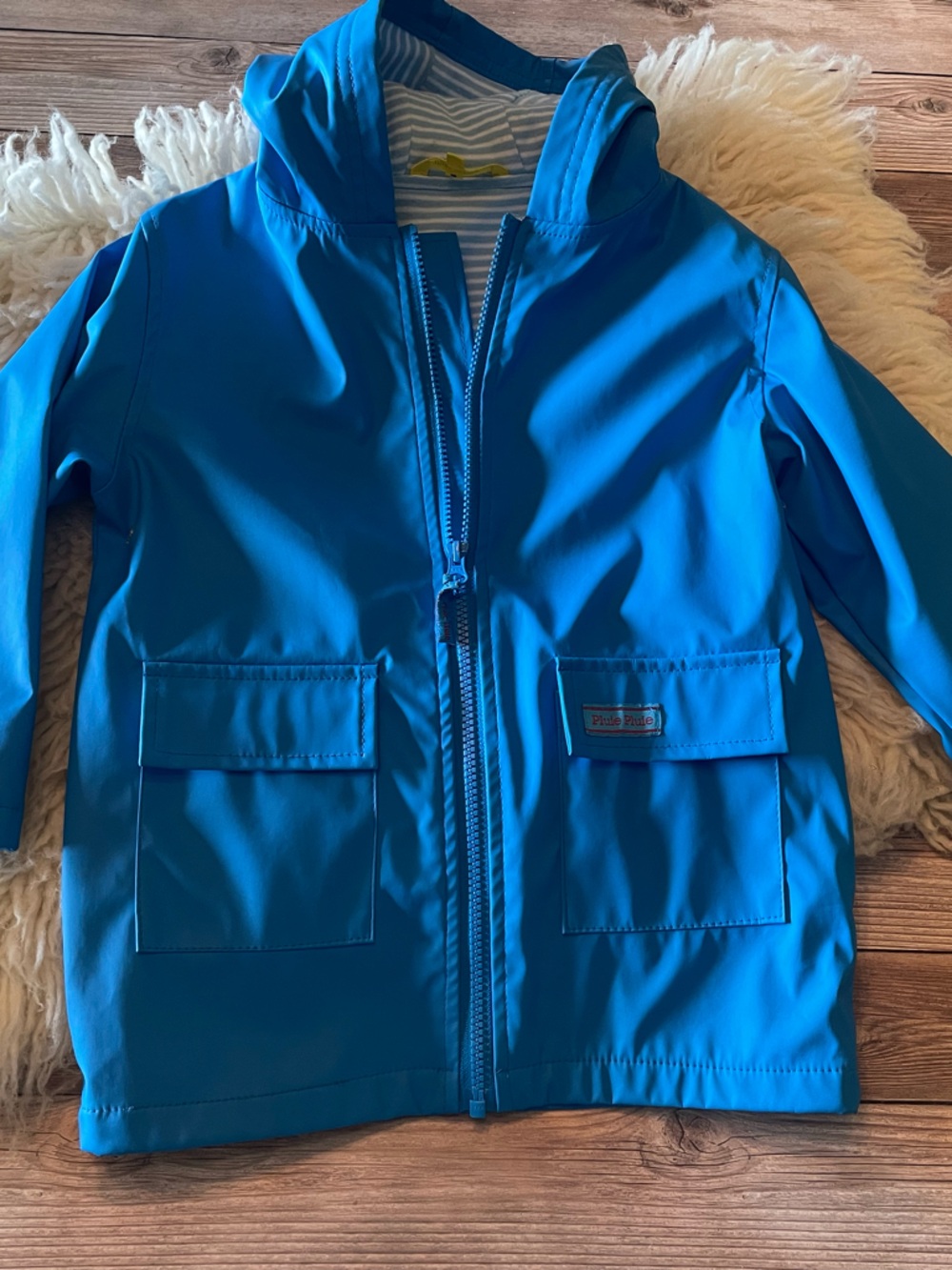 Pluie Pluie Blue Stripe Raincoat ~ unisex 4/5